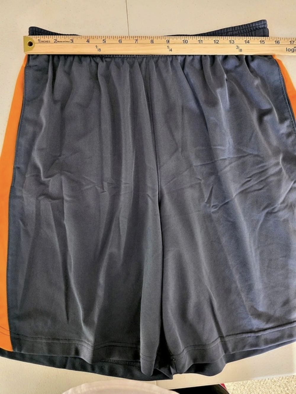 Under Armour Men's Color Block Athletic Shorts Gray & Orange Large - Picture 8 of 9